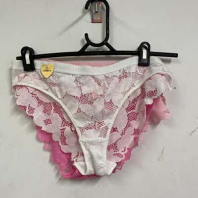 Juicy Couture Womens  Size L Underwear Pink  / White 