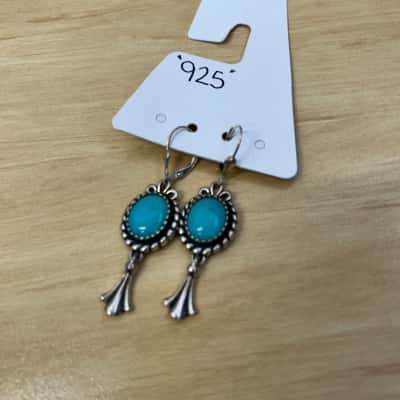  Women’s silver 925 turquoise Stone Earrings  