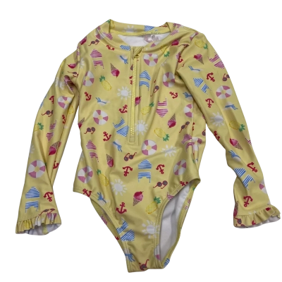 BNWT Seafolly Kids Size 4 Yellow Summer Print Swimwear  
