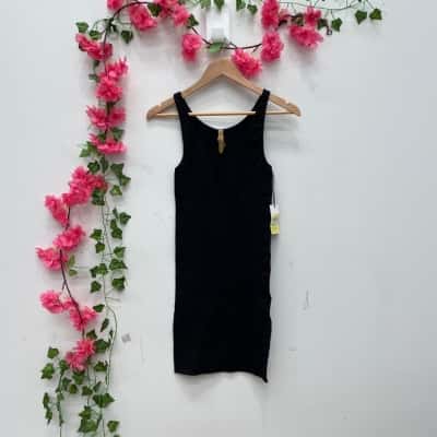 Metalicus Womens  Size 1 Sleeveless Tank Dress  Black  