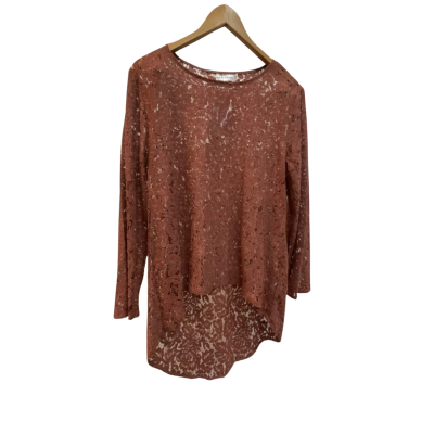 Grace and Co Womens  Size 12 Brown top