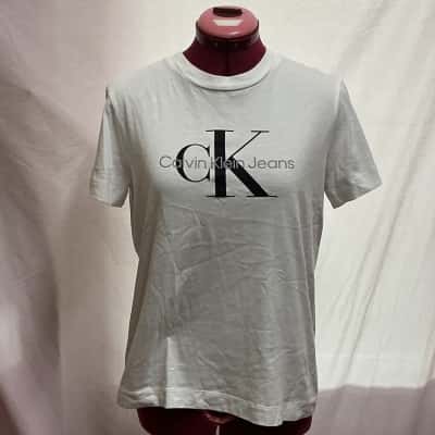 Calvin Klein Jeans Womens  Size S Short Sleeve Shirt Black  / White 