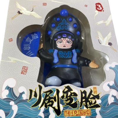 Sichuan Opera face-changing doll, a popular interactive toy inspired by traditional Chinese theatrical art