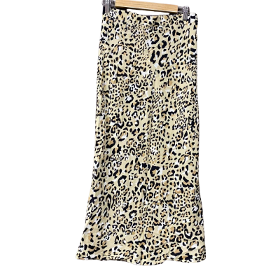 BNWT Seed Womens Size 10 Beige Leopard Print Skirt 
