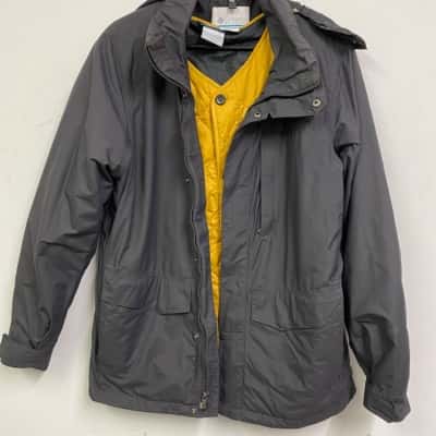 Columbia INTERCHANGEABLE Mens  Size M Winter Jacket Grey / Yellow 