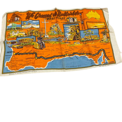 Pure Linen We Crossed The Nullabor Tea Towel