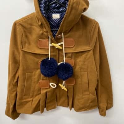 Gorman Womens  Size 8 Hooded Jacket Blue / Brown / Polka Dot 