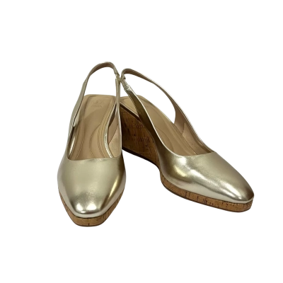 Dune London Womens  Size 7 Wedges Gold 