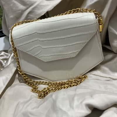 Kookai Womens Cross Body Bag Cream / Gold 