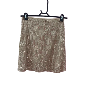 Winnie & Co Womens  Size 10 Mini Skirt Champagne 