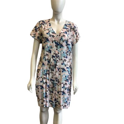 Laura Ashley Women's Size 10 Short Sleeve Mini Dress Multicoloured Pattern 