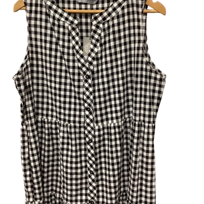 Katies Womens  Size 14 Casual Dress Black  / Checked / Yellow 