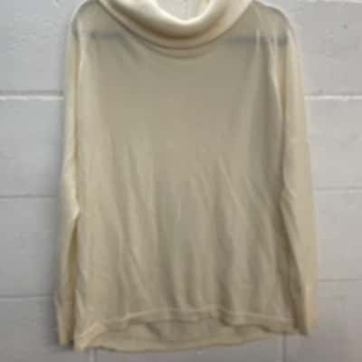 Perri Cutten Womens  Size XL Turtleneck Jumper Off White 