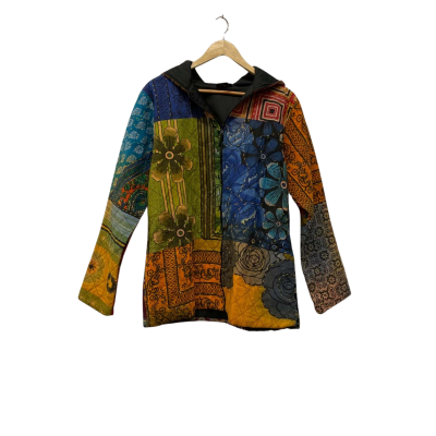  Noni   Size XXL/XL Hooded Floral Jacket Multicoloured 