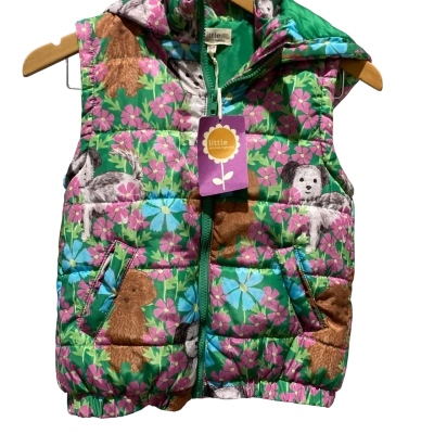 Little Princess Highway Kids  Size 6 / 7 Puffer Vest Poodle Print 