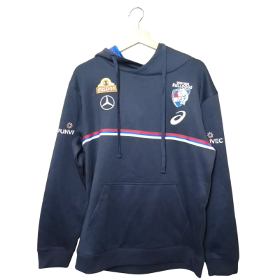 Asics Mens Size M Western Bulldogs Hoodie Navy Blue 