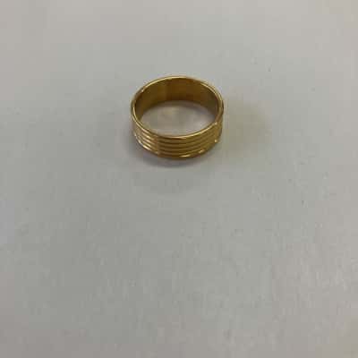 Men’s Stainless Steel Gold Tone Pattern Ring