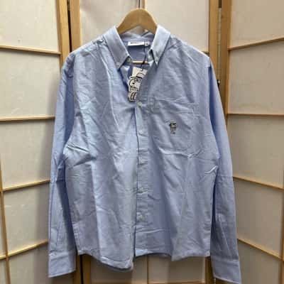  New With Tags BUTTER GOODS X PEANUTS Men’s  Size S Spike Oxford Shirt / Long Sleeve Shirt Blue  RRP: $149.00