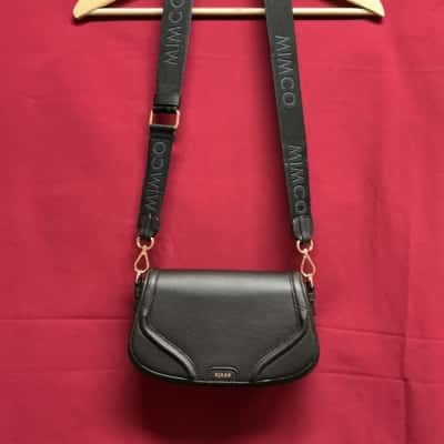 Mimco Black Purse With Gold Hardware