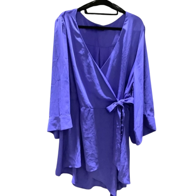 City Chic Womens  Size M 3/4 Sleeve Top Blue 
