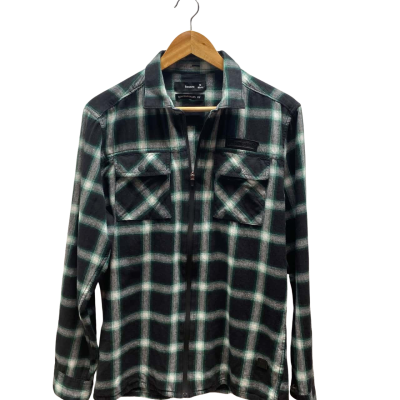 Bossini Mens Size M Green Pattern Shirt 