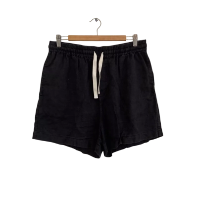 Assembly Label Womens Linen Size 12 Shorts Black  