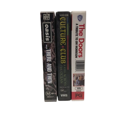 VHS Music Bundle; Culture club, The Doors, Oasis