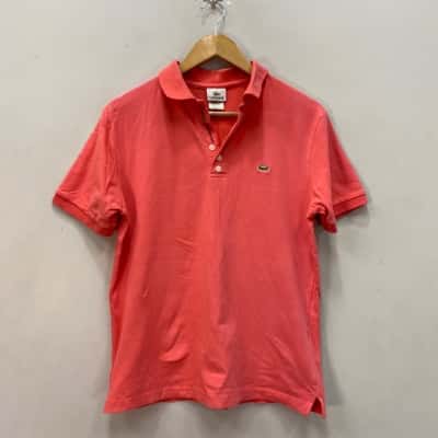 Lacoste Mens  Size M Polo Shirt Coral 