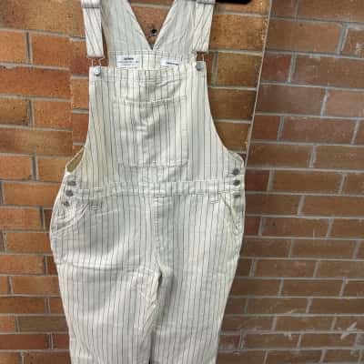 Cotton On Womens  Size 16 Overalls Pinstriped / White 