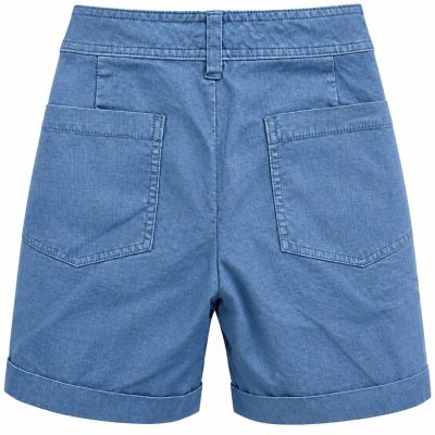 Trenery Blue Cotton-Blend Utility Shorts – Size 10