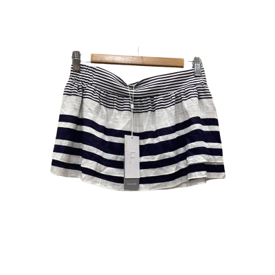 Finders Keepers Womens  Size 8 Mini Skirt Navy Blue / White 