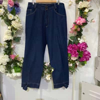 Morrison Womens  Size 12 / 3 Wide Leg Pants Blue 