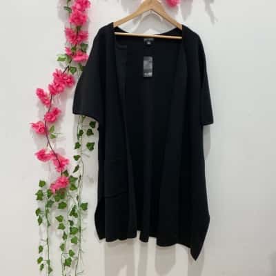 My Size Womens Smokey Vest Size M Black  