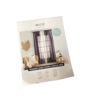 Muse - Washed Linen Sheer Curtain Pair