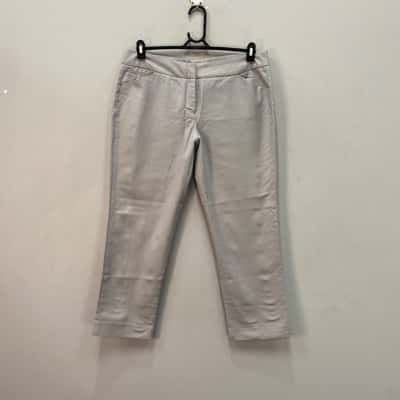 David Lawrence Womens  Size 16 3/4 Stretch Cropped Pants Grey 