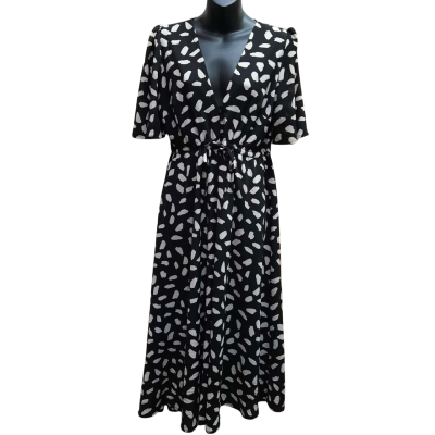 FEATHER and NOISE Size 8 Midi Dress with Adjustable Drawstring Waist