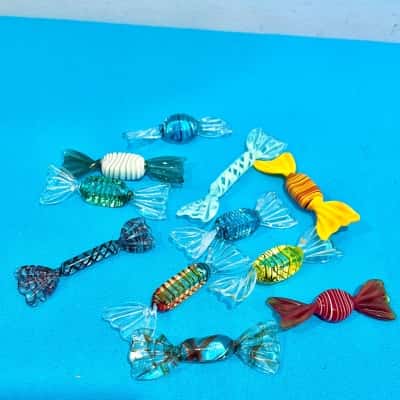 Gorgeous Multi/coloured Glass Lollies x 11