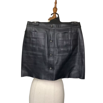 AJE Womens  Size 8 Leather Skirt / Mini Skirt Black  