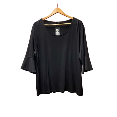 Basque BNWT Womens  Size 18 3/4 Sleeve Top Black  