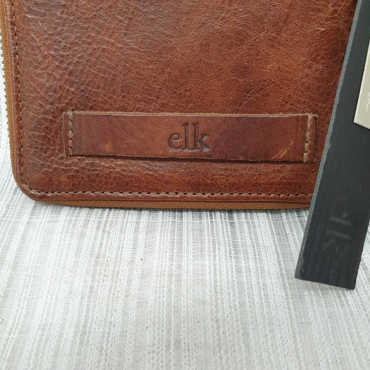 Elk Classy Unisex Olen Tan Brown Leather Wallet /Passport Documents ...