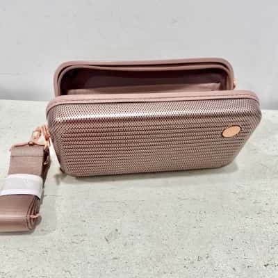 Nere Metalic Pink Hard Case Cross Body Bag