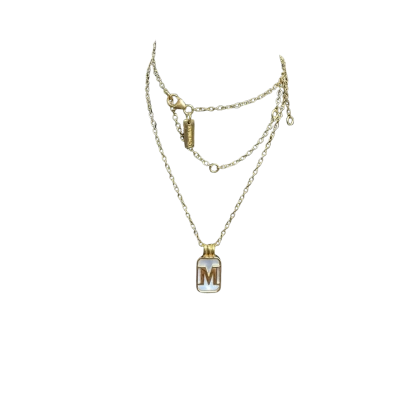 Toni May Gold M Initial Necklace