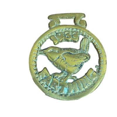 Vintage horse brass 1933 farthing design