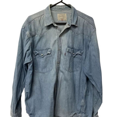 Men’s Levi Strauss & Co. Size L long sleevedDenim Shirt Blue 