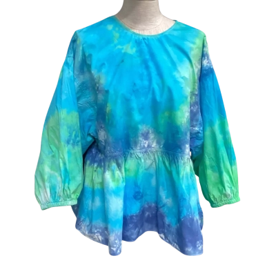  The Loom  Size L 3/4 Sleeve Top Blue / Green 