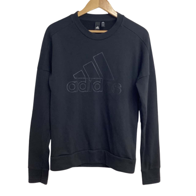 Adidas Mens  Size S Black Crew Neck Top VGUC 