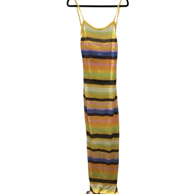 Tiger Mist Womens  Size S Knitted Maxi Dress Multicoloured / Yellow 