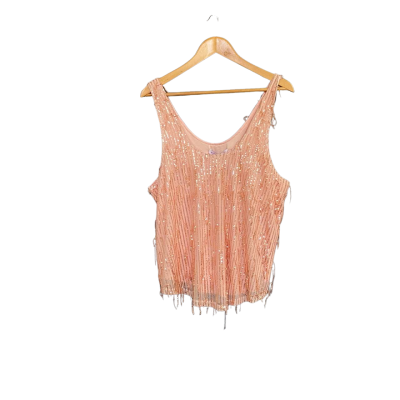 White Sandstorm Rose Gold tank top Women's size S