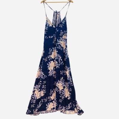 Style Fashion - Navy Pink Sunday Maxi Dress (Size M)
