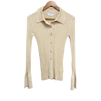 Henne Women's  Size 8 Long Sleeve Shirt Birch RRP $149